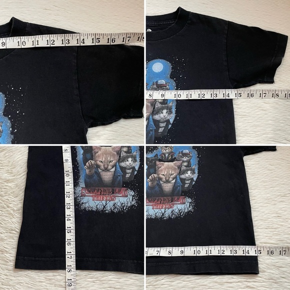 Netflix strange fur things unisex cat print graphic tee - Picture 6 of 12
